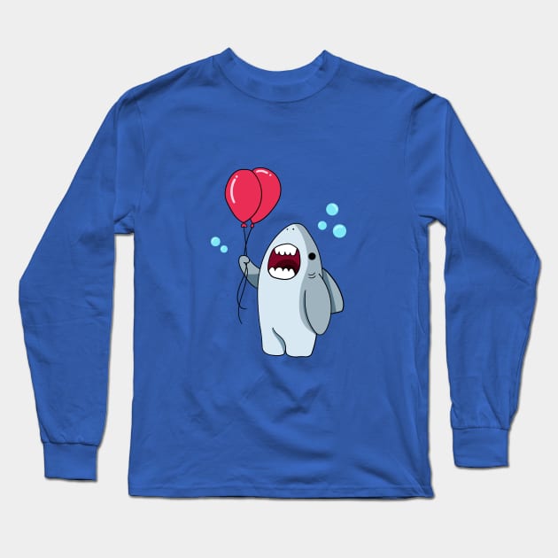 Happy Shark Long Sleeve T-Shirt by Pessanha's